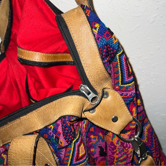 Mermaids and Dragons Hummingbirds Large Convertible Huipil Daybag Backpack - Picture 9 of 16